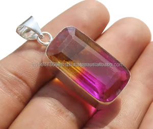 Hermoso colgante de ametrino, joyería curativa de Plata de Ley 925, piedra facetada, colgante hecho a mano, joyería de diseñador, regalo de aniversario - Product Image 2
