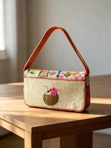 Bolso de Hombro Hecho a Mano con Cuentas Florales, Ligero, Ecológico, Personalizable, Colorido, Estilo Bohemio - Product Image 3