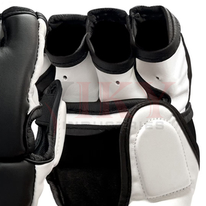 Gants de MMA en cuir noir et blanc, sur mesure, nouvelle collection, best-seller, pour entraînement de grappling et sparring en arts martiaux 2026 - Product Image 5