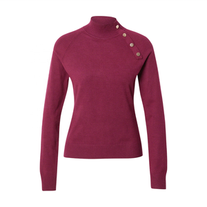 Suéter de algodón con logotipo bordado para mujer, primavera, otoño, invierno, cuello redondo, algodón grueso, venta al por mayor, cuello alto de manga larga - Product Image 1