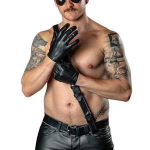 Gants de moto en cuir pour hommes CHP, gants de conduite en cuir véritable de qualité supérieure, imperméables, pour toutes les saisons - Product Image 3