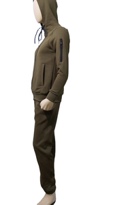 Ensemble de survêtement unisexe personnalisé pour l'hiver, décontracté, en polaire antibactérienne légère, pour le fitness, l'entraînement, le jogging et la course à pied - Product Image 4