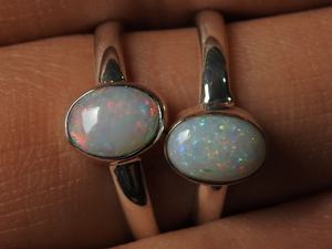 Anillo de Ópalo Australiano - Multifuego - Plata de Ley 925 - Regalo de Boda y Fiesta para Ella - Joyería Artesanal Única - Certificado por Terceros - Product Image 2