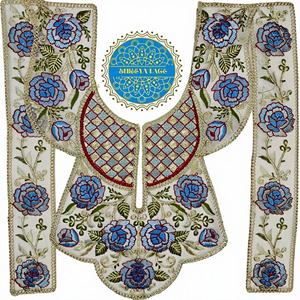 Parche bordado a mano para el cuello, colorido, para decoración de prendas étnicas, proveedor de adornos para kurtis. - Product Image 1