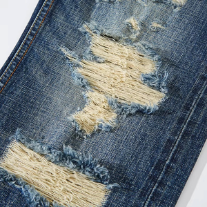 Jean en denim brut tissé à l'ancienne, style vintage japonais, 14-22OZ, coupe décontractée, taille mi-haute, délavage clair, pour hommes et femmes - Product Image 4