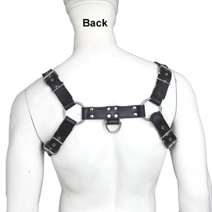 Capuche de privation sensorielle en cuir de vachette avec fermeture éclair et sangles réglables - Product Image 5