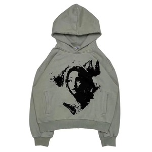 Sweat à capuche unisexe surdimensionné de haute qualité, imprimé sur mesure, en coton 100% délavé à l'acide, pour hommes, style streetwear - Product Image 4