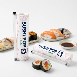 Custom Biodegradable Eco-Friendly Disposable Sushi Push for up Tube Luxury Rigid Food Grade Paperboard Roll Packaging - Product Image 3