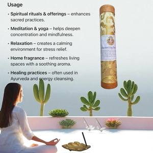 Incienso Natural de Mahakala Chenrezig Hecho a Mano en Nepal, de Alta Calidad, Ecológico, 8 Pulgadas, 2 Fragancias Naturales para el Hogar - Product Image 4