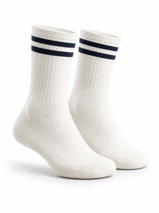 <b>White</b> Crew Woven Eco-Friendly Breathable Anti-Bacterial Quick Dry Anti-Slip Sports <b>Socks</b> <b>Men's</b> Running Basketball Soccer - Product Image 1