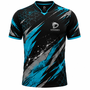 Camiseta Deportiva Corta al Por Mayor, Premium, de Spandex/Poliéster, con Estampado de Grafiti de Fútbol, Antibacteriana, Ecológica, de Secado Rápido y Transpirable - Product Image 1