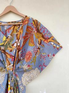 Kaftan de algodón, caftán floral indio, caftán largo, vestido para mamás, playa, ropa de dormir, caftán indio, Maxi vestido - Product Image 2