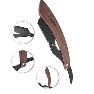 Meilleure entreprise Pissco pour le couteau à raser pliant en acier inoxydable avec lame droite, rasoir de barbier, rasoir droit - Product Image 4