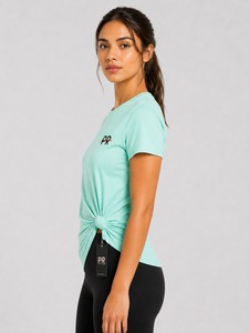 Camiseta de Verano para Mujer, Estilo Moderno, Color Premium, con Logotipo Personalizado Serigrafiado, Estilo Hip Hop, 100% Urbano, Gran Venta - Product Image 6