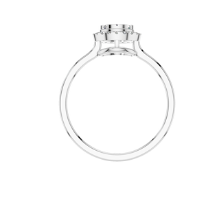Elegant Classic 925 Sterling Silver Engagement Wedding <b>Ring</b> Natural Diamond Halo White Gold Plating for Anniversaries Parties - Product Image 4