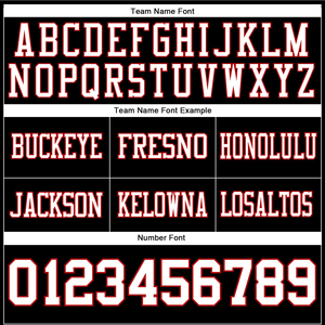 Camiseta de Fútbol Negra Personalizada con Malla Blanca y Roja, Auténtica, de Alta Calidad, Transpirable, Ropa Deportiva, Camiseta de Alto Rendimiento Atlético - Product Image 3