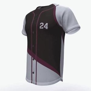 เสื้อเบสบอลผู้ชายแบบติดกระดุม ชุดกีฬาสโมสร ออกแบบเองได้ ขายส่ง - Product Image 3