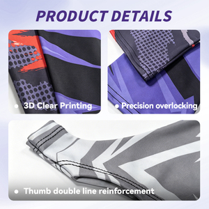 Manchons de cyclisme unisexes personnalisables en polyester et élasthanne avec impression par sublimation, protection anti-UV, pour sports de plein air et protection solaire pour adultes - Product Image 5