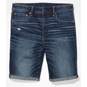 Shorts en jean décontractés pour hommes, coupe droite, tricotés, respirants, taille mi-haute, écologiques, 100 % coton, avec cordon de serrage – Collection été 2026 – Vente en gros personnalisée - Product Image 3