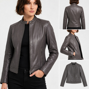 High Quality <b>Leather</b> <b>Jacket</b> Women Custom Professional Manufacture <b>Leather</b> Biker <b>Jacket</b> Ladies Vintage <b>Leather</b> <b>Jackets</b> Women - Product Image 2