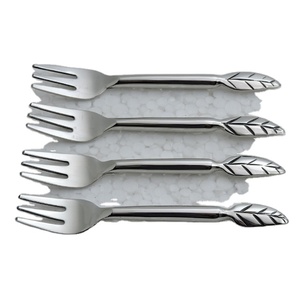 Ensembles de couverts/accessoires de Table à manger en acier inoxydable avec poignée en forme de feuille meilleur design 4 pièces fourchette couverts vaisselle vaisselle - Product Image 1