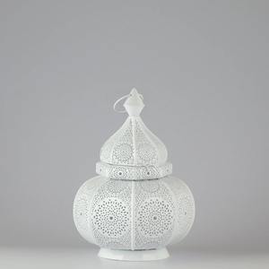 Linterna Blanca para Ramadán y Eid, Hecha a Mano en Hierro, Ecológica, Duradera, Decoración Islámica para el Hogar, Proveedor OEM Personalizado - Product Image 1