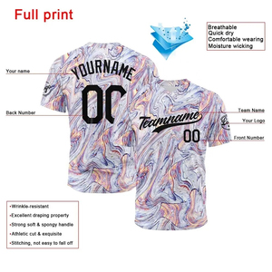 Nouveauté, maillot de sport personnalisé pour hommes et femmes, impression intégrale par sublimation, couleur blanc et bleu, maillot de softball, tailles S-5XL, maillots de baseball - Product Image 6