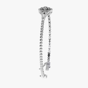 New Handmade Wonders Bracelet 18k White Gold Chain Moissanite Bracelet Bangle Diamond Bracelet Gift for - Product Image 3