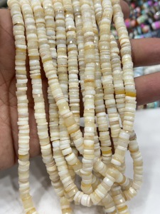 Cuentas de piedras preciosas de alta calidad para la elaboración de joyería, 17 pulgadas, nácar natural facetado, forma de disco, tamaño 7-8 mm - Product Image 4