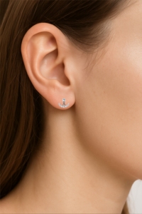 Pendientes de Diamantes de Laboratorio en Plata 925 Personalizados, Fabricante de Joyería de Marca Privada OEM ODM, Colección de Diseño Premium Hecha en India - Product Image 6