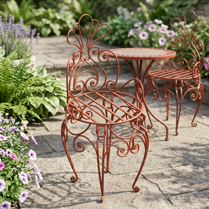 Chaise de jardin en fer forgé KHP Victorian, durable, pour extérieur, non pliable, avec finition résistante aux intempéries, personnalisable, Vietnam - Product Image 4