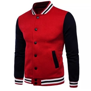 Vestes sur mesure avec manches et col assortis, en laine satinée de qualité supérieure, style baseball. - Product Image 2