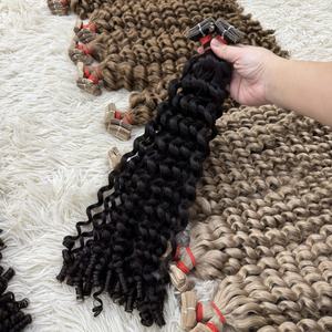 PROMO 10% de réduction Extensions de cheveux humains à ondulations profondes, tissées à la machine, style vapeur, cheveux vietnamiens, avec prix de gros pour les mèches - Product Image 6