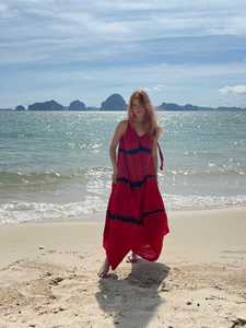 Women Boho Tie Dye Rayon <b>Jumpsuit</b> Loose Fit Sleeveless Beach Vacation <b>Harem</b> Romper - Product Image 2