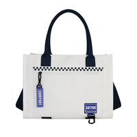 Sac fourre-tout unisexe léger et portable en toile antivol avec fermeture éclair, logo personnalisé, toutes saisons, pour les trajets quotidiens et les étudiants