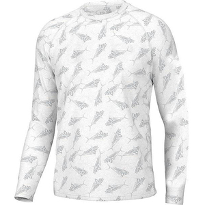 เสื้อตกปลาผู้ชายขายส่งจำนวนมาก ผ้าฝ้าย/ใยไผ่ 100% พิมพ์ลายดิจิทัล แขนยาว คอกลม ระบายอากาศ แห้งเร็ว - Product Image 3