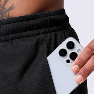 Shorts de sport décontractés personnalisés style High Street 2026, séchage rapide, respirants, en toile, taille élastique, motif uni, prix abordable - Product Image 6