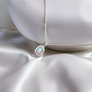 จี้โอปอลทรงรัศมีประดับเงินแท้ งานแฮนด์เมดสำหรับผู้หญิงและเด็ก ขายส่ง - Product Image 4