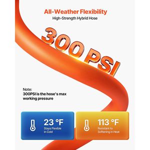 Avvolgitubo Automatico Ibrido da 6,6 Pollici, Retrattile, 3/8 X 80 FT, Alta Pressione 300PSI, Accessorio per Utensili Pneumatici - Product Image 5