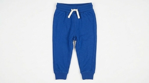 Pantalones Deportivos de Algodón Verde Sólido para Bebés Niños, Corte Regular, para Todas las Temporadas, con Decoración de Malla Teñida Lisa y Cuello Redondo - Product Image 2