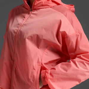 Wholesale Price High Quality Women Windbreaker Jacket Woven Waterproof Breathable Windproof <b>Zip</b>-<b>Up</b> Lightweight Sale Hot Selling - Product Image 2