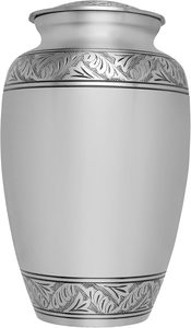 Urne funéraire en argent pour cendres humaines, fabriquée à la main en laiton - Product Image 2