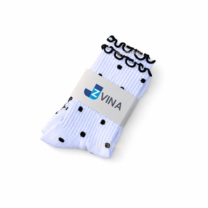 <b>Custom</b> Anti-slip <b>Grip</b> Women Ankle <b>Socks</b> Spandex/Polyester/Cotton Dots Jacquard Pattern Breathable Spring Daily Wear Thick Cuff - Product Image 2