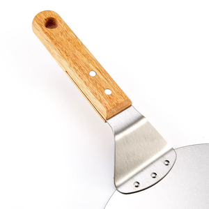 Pala Redonda Metálica para Pizza con Mango de Madera, Pala Grande para Hornear en Horno y Uso Profesional en Cocina - Product Image 3