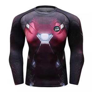 เสื้อรัดกล้ามเนื้อ MMA แบบสั่งทำพิเศษสำหรับทุกเพศ ลดราคาจากโรงงาน ระบายอากาศได้ดี แห้งเร็ว พิมพ์ลายด้วยเทคนิค Heat-Transfer ผลิตจากผ้าสแปนเด็กซ์/โพลีเอสเตอร์ - Product Image 2