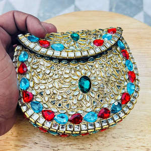 Bolso de mano de lujo de diseñador, hecho a mano, con diseño de mosaico, para noche, boda, regalo, con detalles metálicos, para mujer, estilo moderno. - Product Image 1