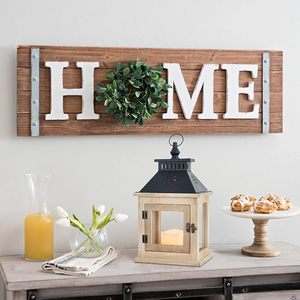 Farol de Madera Estilo Rústico para Decoración del Hogar, con Techo Metálico, para Mesa - Product Image 4