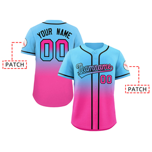 Camiseta de Béisbol con Cuello Redondo, Transpirable, Uniforme Personalizado por Sublimación, con Botones, Ropa Deportiva para Equipos, Camiseta Deportiva para Jugadores de Béisbol - Product Image 2