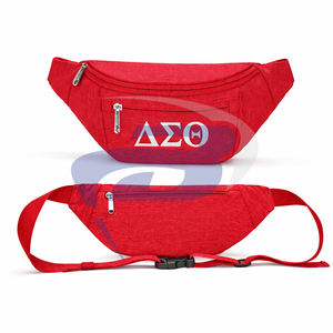 Delta |   Sigma |   Sac banane unisexe Theta Sorority avec motif lettres DST, fermeture éclair, imperméable, sac de ceinture bandoulière - Product Image 2