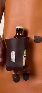 Delantal de Cuero con Tirantes Cruzados en la Espalda y Bolsillos Dobles para Uniforme de Camareros de Restaurante o Bar - Product Image 3